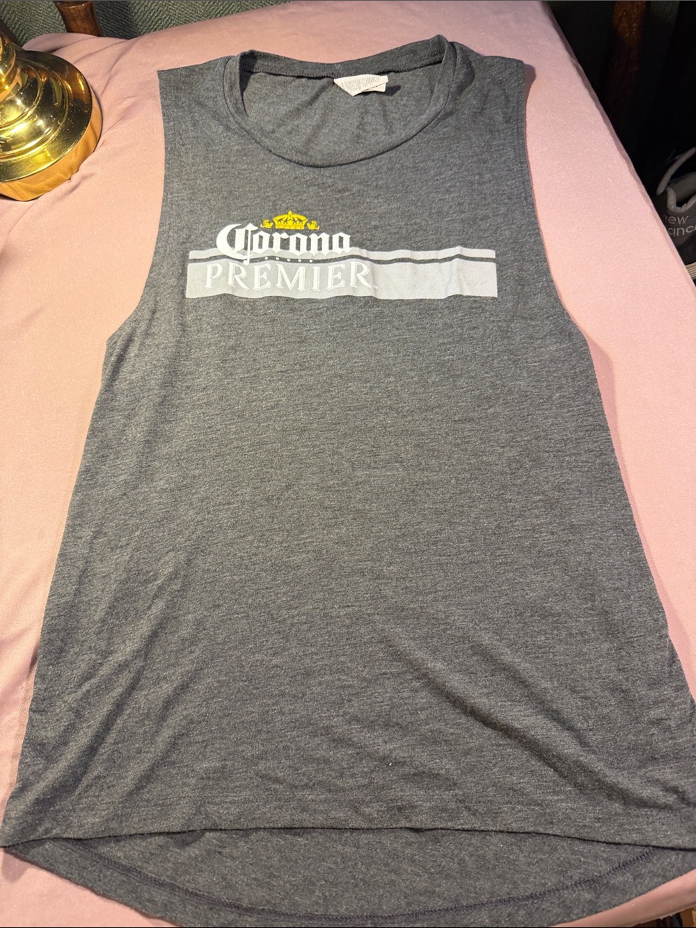 Corona Gray Premier Women's Tank with Yellow Crown Logo
